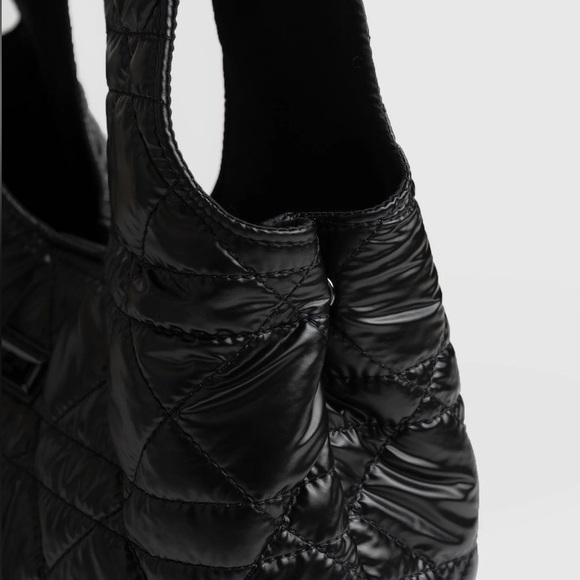 Saint + Sofia Stella Shoulder Tote Bag - Gloss Black - Picture 7 of 10